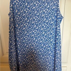 Blue Floral Sleeveless Top